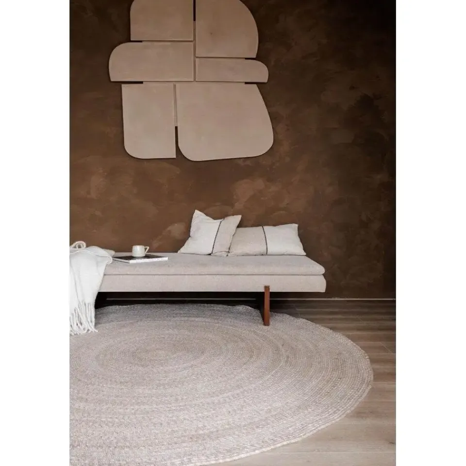 Interieur05 rond vloerkleed Gapo beige - 150 x 150 cm Best
