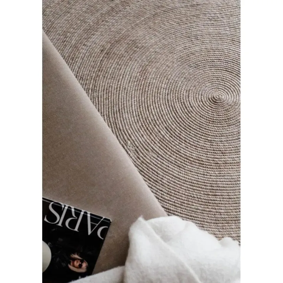 Interieur05 rond vloerkleed Gapo beige - 150 x 150 cm Best