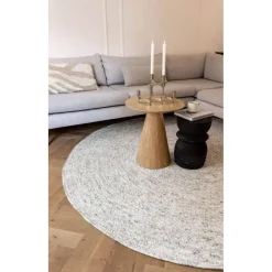 Interieur05 rond vloerkleed Gapo beige/wit - 220 x 220 cm Discount