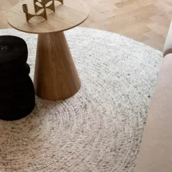 Interieur05 rond vloerkleed Gapo beige/wit - 220 x 220 cm Discount