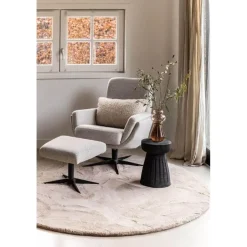 Interieur05 rond vloerkleed Lux beige/taupe - 160 x 160 cm Hot