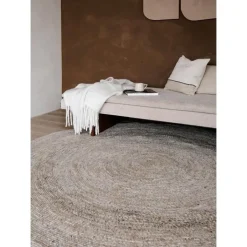 Interieur05 rond vloerkleed Gapo grijs/bruin - 250 x 250 cm New