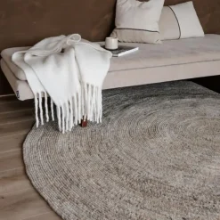 Interieur05 rond vloerkleed Gapo grijs/bruin - 250 x 250 cm New