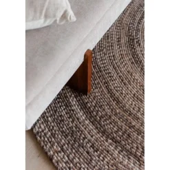 Interieur05 rond vloerkleed Gapo donkerbruin - 150 x 150 cm Online