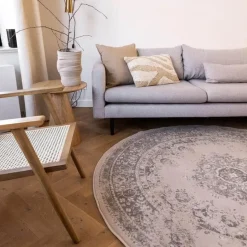 Interieur05 rond vloerkleed Keshan zand/beige - 240 x 240 cm Sale