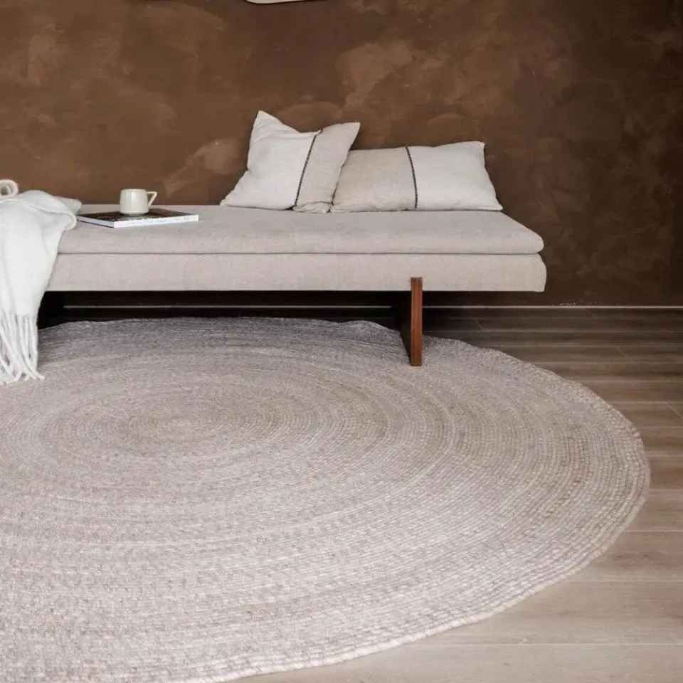 Interieur05 rond vloerkleed Gapo beige - 250 x 250 cm Hot