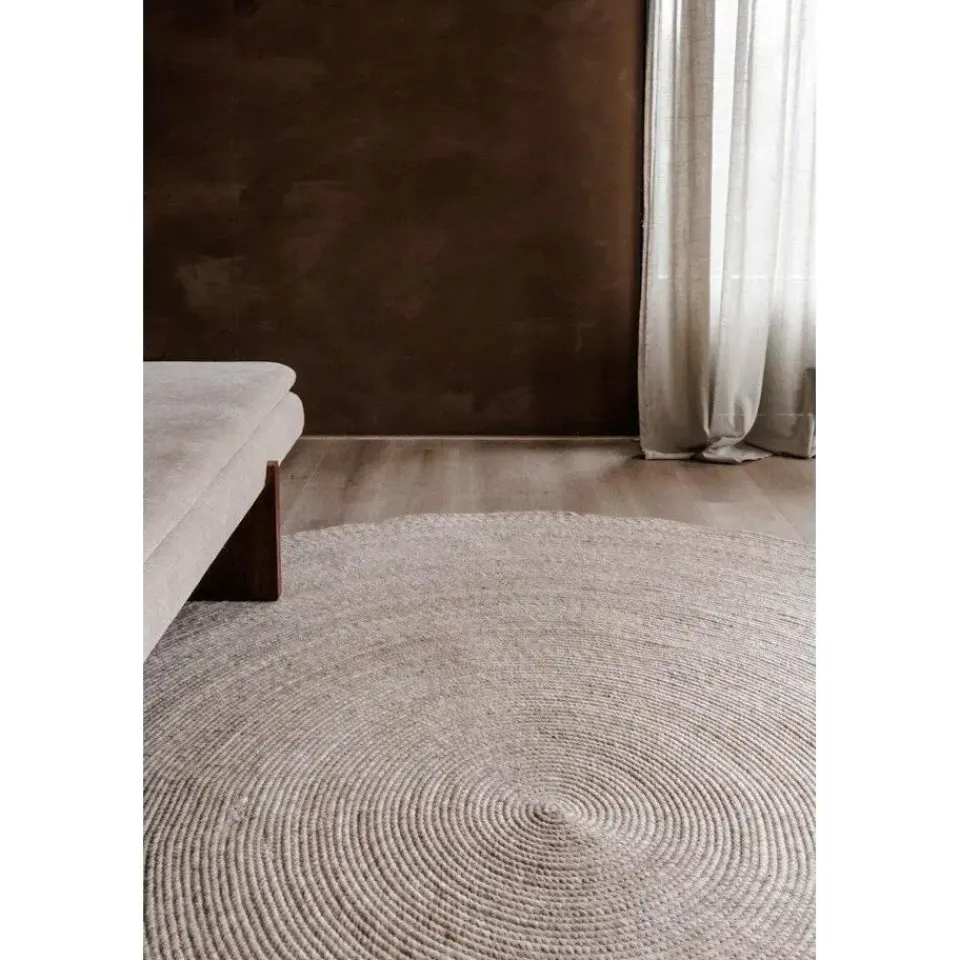 Interieur05 rond vloerkleed Gapo beige - 250 x 250 cm Hot