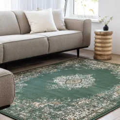 Interieur05 Vintage Vloerkleed Keshan groen - 150 x 80 cm