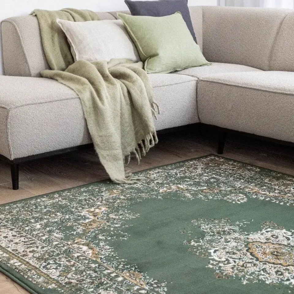 Interieur05 Vintage Vloerkleed Keshan groen - 150 x 80 cm