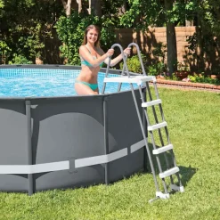 INTEX - Zwembadladder - Grijs - Kunststof Online