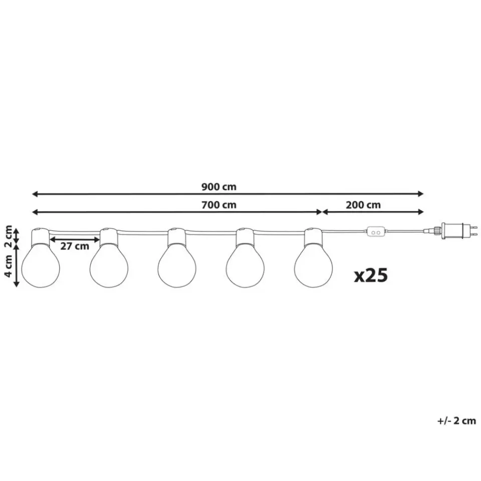 Beliani ISORTOQ - LED kerstverlichting - Meerkleurig - 900 cm - PVC Clearance