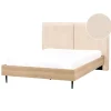 Beliani IZERNORE - Bed - Beige - 140 x 200 cm - Bouclé Online