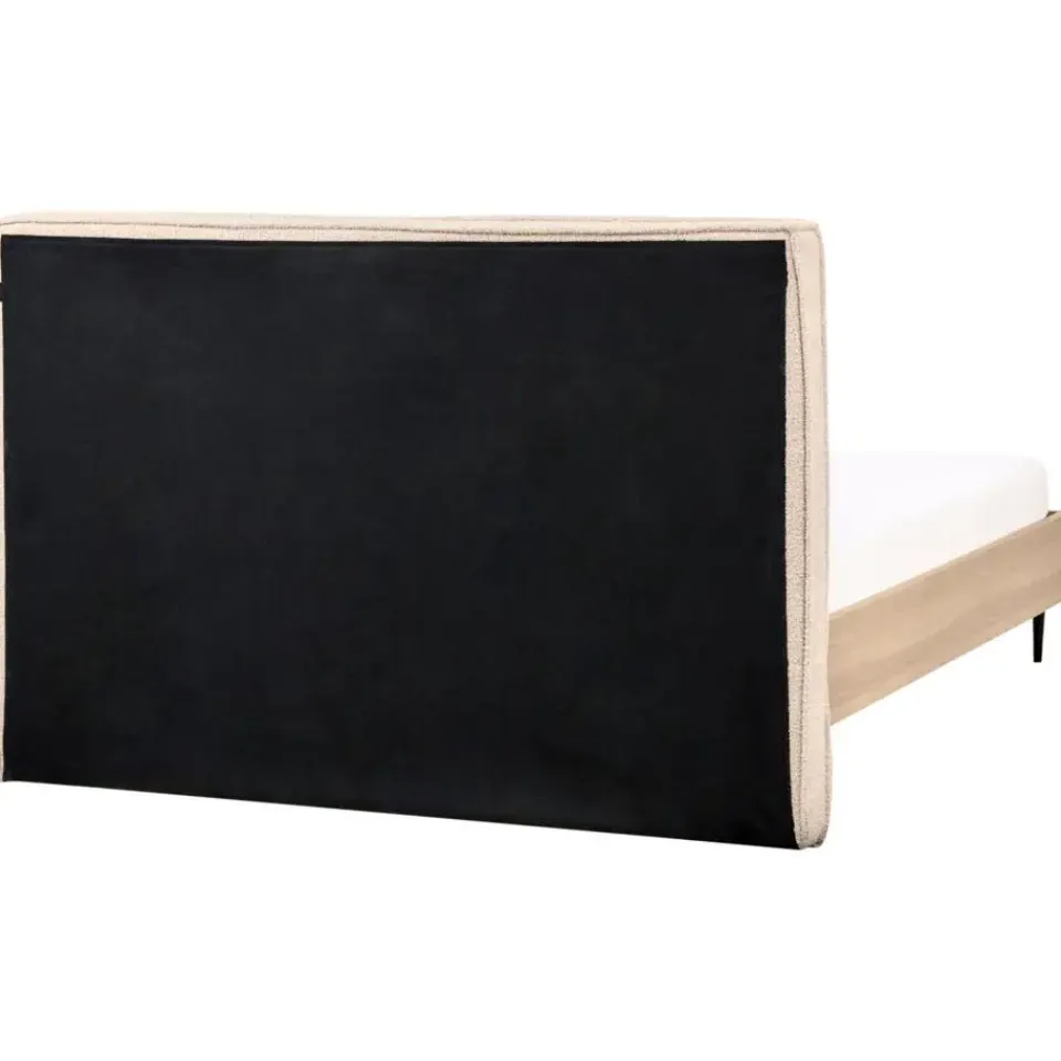 Beliani IZERNORE - Bed - Beige - 140 x 200 cm - Bouclé Online