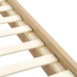 Beliani IZERNORE - Bed - Beige - 140 x 200 cm - Bouclé Online