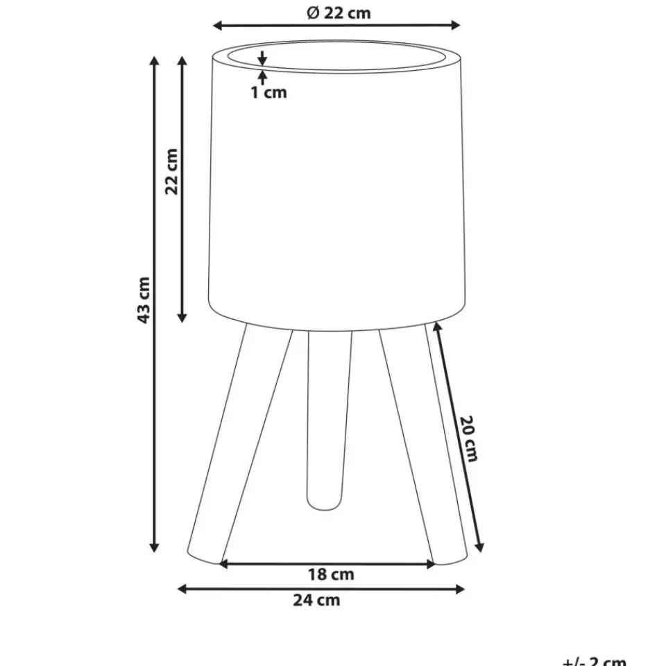 Leen Bakker JANINA - Bloempot - Gebroken wit - 24 cm - MgO