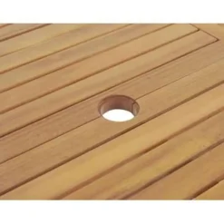 Beliani JAVA - Tuinset voor 6 - Lichte houtkleur/Grafietgrijs - Acaciahout Sale