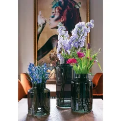 Jodeco Bloemenvaas Willem - smoke glas - D19 x H23 cm New