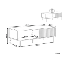 Beliani JOSE - Salontafel - Donkerhout - MDF Outlet