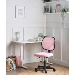 Leen Bakker JOYFUL - Bureaustoel - Pastelroze - Mesh Online