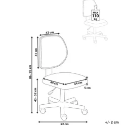 Leen Bakker JOYFUL - Bureaustoel - Pastelroze - Mesh Online