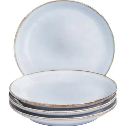 Leen Bakker JUNIPER - Bijzetborden set van 4 - Lichtblauw - Steengoed Discount