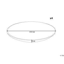 Leen Bakker JUNIPER - Bijzetborden set van 4 - Lichtblauw - Steengoed Discount
