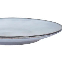 Leen Bakker JUNIPER - Dinerborden set van 8 - Lichtblauw - Steengoed