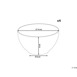 Leen Bakker JUNIPER - Kom set van 4 - Lichtblauw - Steengoed Discount