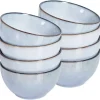 Leen Bakker JUNIPER - Kom set van 8 - Lichtblauw - Steengoed New