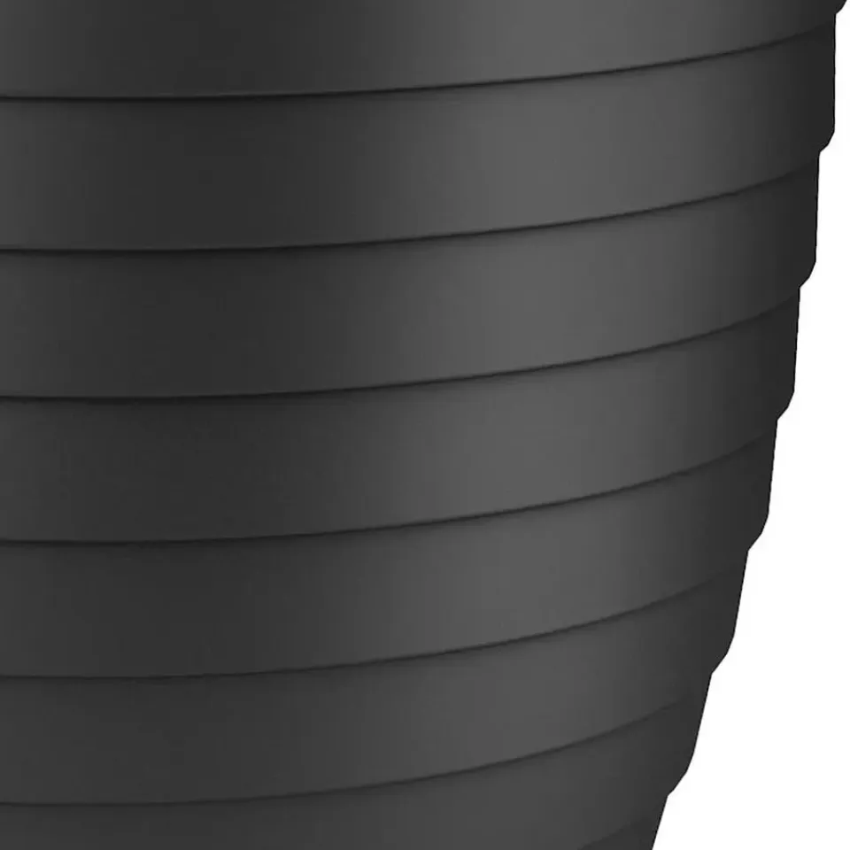 Juypal Hogar Plantenpot - zwart - kunststof - D25 x H22,3 cm Outlet