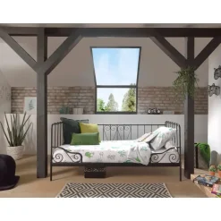 Vipack Kajuitbed Alice 90x200 cm metaal - zwart Online