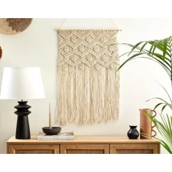 Beliani KALERI - Wanddecoratie - Beige - Katoen New