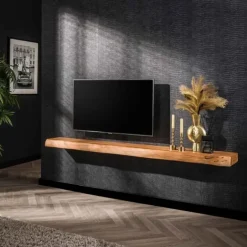 Kalfort Charles Wandplank/Tv meubel Acaciahout 200x25x8cm New