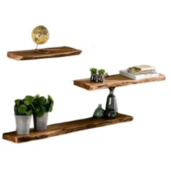 Kalfort wandschap Stockton zwevend set van 3 60x20x4cm Hot