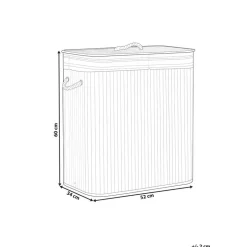 Beliani KALTHOTA - Mand - Lichte houtkleur - Bamboehout Outlet