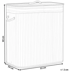 Beliani KALTHOTA - Mand - Lichte houtkleur - Bamboehout Outlet