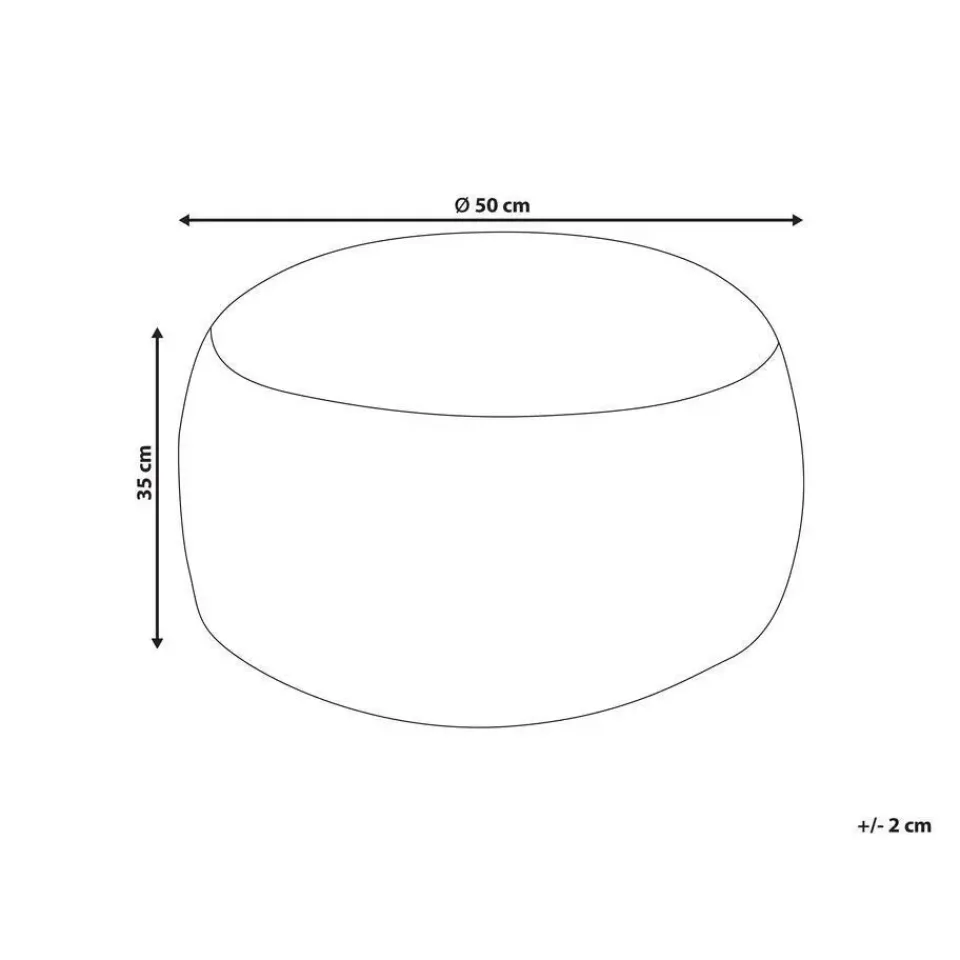 Beliani KANDHKOT - Poef - Bruin - 50 x 35 - Katoen Sale