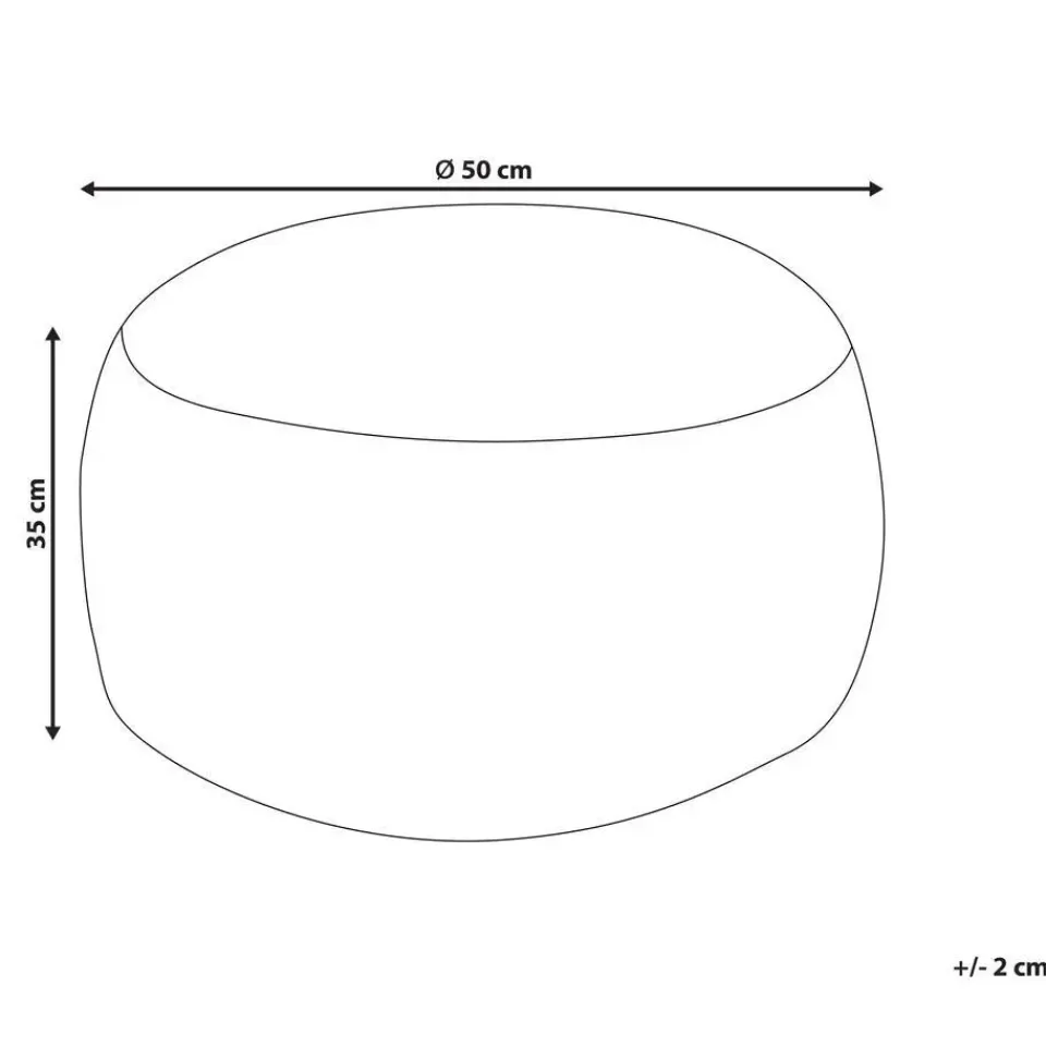 Beliani KANDHKOT - Poef - Bruin - 50 x 35 - Katoen Sale