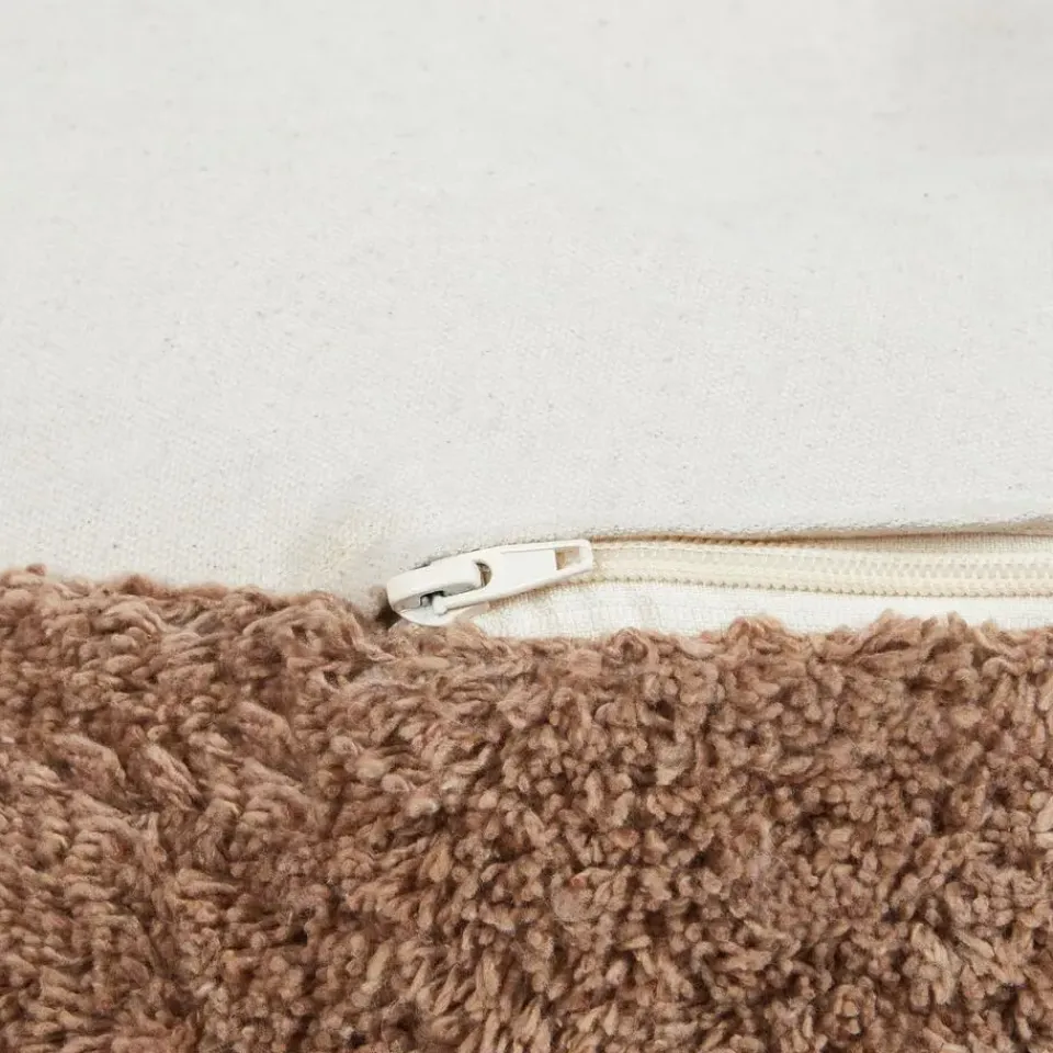 Beliani KANDHKOT - Poef - Bruin - 50 x 35 - Katoen Sale