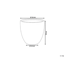 Beliani KANNIA - Bloempot - Wit - 55 cm - Klei-vezelmengsel Hot