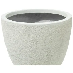 Beliani KANNIA - Bloempot - Wit - 55 cm - Klei-vezelmengsel Hot