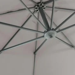 Merkloos Kantelbare Zweefparasol 250x250 cm -Sterke Zweef Parasol, Licht Grijs