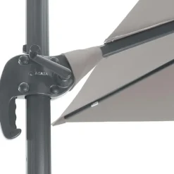 Merkloos Kantelbare Zweefparasol 250x250 cm -Sterke Zweef Parasol, Licht Grijs