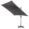 ACAZA Kantelbare Zweefparasol 250x250 cm, Vierkant Zeil - Donker Grijs New