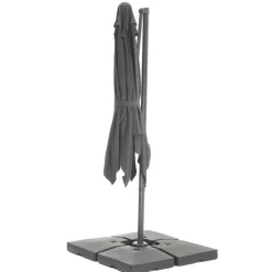 ACAZA Kantelbare Zweefparasol 250x250 cm, Vierkant Zeil - Donker Grijs New