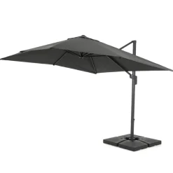 ACAZA Kantelbare Zweefparasol 250x250 cm, Vierkant Zeil - Donker Grijs New