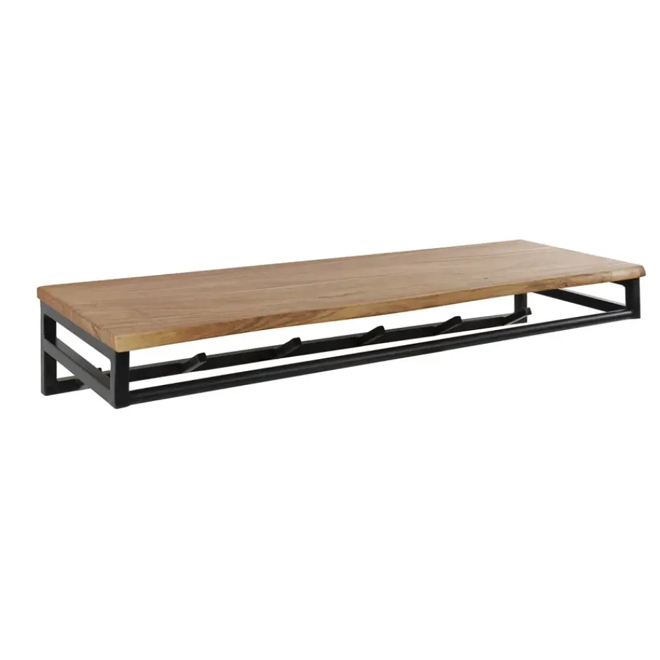 Dimehouse Kapstok Henry acaciahout 6 haken - 35x100x17 cm - Hout - Bruin Outlet