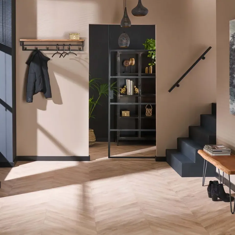 Dimehouse Kapstok Henry acaciahout 6 haken - 35x100x17 cm - Hout - Bruin Outlet