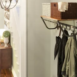 Merkloos Kapstok voor de Muur of Wand - Rustiek Bruin - Vintage Discount