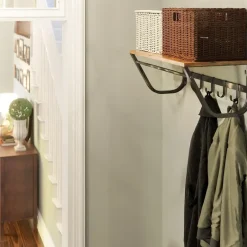 Merkloos Kapstok voor de Muur of Wand - Rustiek Bruin - Vintage Discount